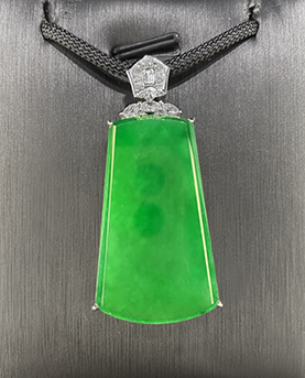 高冰满绿无事牌吊坠